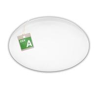 BRILONER - Plafonnier LED blanc neutre, classe énergétique A, 12W, 2520lm, 50.000h éclairage, plafond salon, lustre chambre, luminaire plafonnier, lustre cuisine, 38 x 6,5 cm, blanc