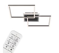 Briloner Plafonnier LED Cadre Noir 50cm 40W 2700-6500K 3-Stufen Dimmable