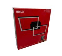 Briloner Plafonnier LED Cadre Noir 62x37cm 24W Chaud 3000K 3-Stufen-Dimmbar