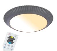 Briloner - Plafonnier LED CCT Dimmable 2000K-4000K Anthracite 46cm | Télécommande, Plafonnier, Lampe Salon, Lampe Chambre, Lampe Cuisine, Éclairage Plafond