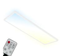 BRILONER - Plafonnier LED CCT, Plafonnier Chambre rétroéclairé, Luminaire Plafonnier, Plafonnier Salon, Variable, Télécommande, Blanc chaud, Blanc neutre, Blanc froid, 580x200x30mm (LxlxH)