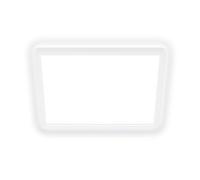 BRILONER - Plafonnier LED, CEE A source lumineuse, 11W 2400 lm, design extra plat, lumière indirecte, panneau lumineux moderne, éclairage salon, cuisine, chambre, couloir, 29x29x3 cm, blanc