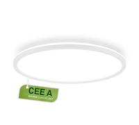 BRILONER - Plafonnier LED, CEE A source lumineuse, 14,2 W 3000 lm, design extra plat, lumière indirecte, panneau lumineux moderne, éclairage salon, cuisine, chambre, couloir, 42x3 cm, blanc