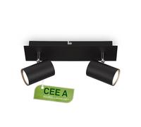 BRILONER - Classe énergétique A Plafonnier LED orientable, Ultra Efficient, 3000K blanc chaud, env. 50.000h de lumière, lampe de salon, lampe de chambre, Plafonnier de cuisine, 29 cm, noir