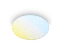 BRILONER - Plafonnier LED avec télécommande, dimmable, veilleuse, blanc chaud à blanc froid, ultra lumineux, lustre, lustre salon, lustre chambre, luminaire plafonnier, 56 x 10 cm, blanc