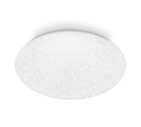 BRILONER - Plafonnier LED, effet ciel étoilé, intensité variable, très lumineux, lumière blanc neutre, lampe de plafond, salon, cuisine, chambre, 38 x 7 cm, Blanc