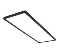 BRILONER - Plafonnier LED, Lampe LED, Luminaire Plafonnier, Chambre, Salon, effet rétroéclairé, lumière blanc neutre, 3.000 lumens, noir, 580x200x30mm (LxlxH)