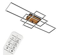 BRILONER - Plafonnier LED, plafonnier à intensité variable, télécommande incluse, contrôle de la température de couleur, fonction d'éclairage nocturne, minuterie, 55 Watt, noir