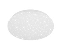 BRILONER - Plafonnier LED, Plafonnier avec Décor Étoilé, 8 watts, 900 Flux de lumieres, 4 000 Kelvins, Blanc, rond, Ø 22 cm