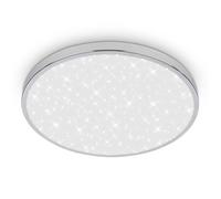 BRILONER - Plafonnier LED salle de bain avec lumière indirecte, IP44 protection contre les éclaboussures, couleur de lumière blanche chaude, plafonnier led cuisine, lustre wc, 33 x 6 cm, chrome