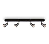 Briloner - Plafonnier Led, Spot Orientable 4xgu10 4,9w, Argent Antique