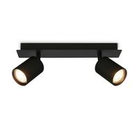 BRILONER - Plafonnier orientable, douille GU10, max. 9 W, spot de plafond, luminaire plafonnier, lustre salon, lumière plafond, lustre chambre, salle à manger, 32 cm, Noir