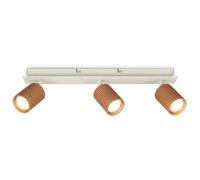 BRILONER - Plafonnier orientable, douille GU10, max. 9 W, spot de plafond, luminaire plafonnier, lustre salon, lumière plafond, lustre chambre, salle à manger, 45 cm, Gris chaud coffee