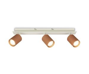 BRILONER - Plafonnier orientable, douille GU10, max. 9 W, spot de plafond, luminaire plafonnier, lustre salon, lumière plafond, lustre chambre, salle à manger, 45 cm, Gris chaud coffee