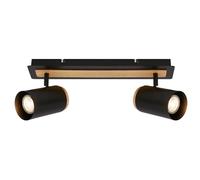 BRILONER - Plafonnier orientable, douille GU10, max. 9W, plafonnier, spot de plafond, luminaire, lustre salon, lumière plafond, lustre chambre, 40 cm, noir-bois
