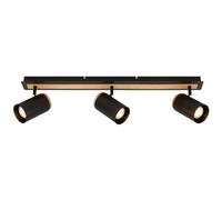 BRILONER - Plafonnier orientable, douille GU10, max. 9W, plafonnier, spot de plafond, luminaire, lustre salon, lumière plafond, lustre chambre, 70 cm, noir-bois