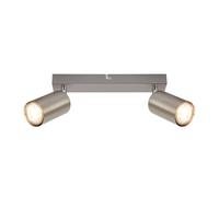 BRILONER - Plafonnier pivotant, douille GU10, max. 9 W, plafonnier, lampe, lampe de salon, lampe de chambre, lampe de cuisine, spot de plafond, éclairage de plafond, 25,5cm, nickel mat