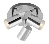 Briloner Plafonnier Place Rondell Chrome Ø21cm IP44 Max. 3 X 40W GU10 Pivotant