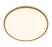 BRILONER - Plafonnier salle de bain avec lumière blanche chaude, IP44 protection contre les éclaboussures, 18W, 1850lm, plafonnier led, plafonnier cuisine, lustre wc, 33 x 6,6 cm, blanc-bois