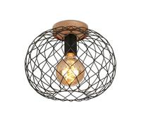 BRILONER - Plafonnier Vintage avec douille E27, max. 40 W, plafonnier, lampe, lampe de salon, lampe de chambre, lampe de cuisine, spot de plafond, éclairage de plafond, 30 x 23 cm (DxH), métal-bois