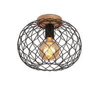 BRILONER - Plafonnier Vintage avec douille E27, max. 40 W, plafonnier, lampe, lampe de salon, lampe de chambre, lampe de cuisine, spot de plafond, éclairage de plafond, 30 x 23 cm (DxH), métal-bois