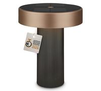 BRILONER - Poga lampe de table sans fil, panneau solaire, variateur tactile progressif, ip44, câble usb-c, lampe de chevet sans fil, German Design Award 2026, 16x20 cm, anthracite bronze métallique