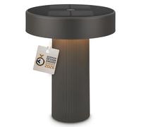BRILONER - Poga lampe de table sans fil, panneau solaire, variateur tactile progressif, ip44, câble usb-c, lampe de chevet sans fil, salon à poser, German Design Award 2026, 16x20 cm, anthracite