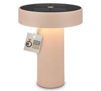 BRILONER - Poga lampe de table sans fil, panneau solaire, variateur tactile progressif, ip44, câble usb-c, lampe de chevet sans fil, salon à poser, German Design Award 2026, 16x20 cm, beige