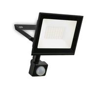 BRILONER - Projecteur LED extérieur avec détecteur de mouvement, lumière blanc neutre, 30W 2700lm, IP65 protection poussière et eau, éclairage extérieur pour jardin, garage, façade, 14x19x4 cm, Noir