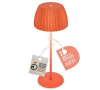 BRILONER - Riffle Lampe de table LED sans fil IP44 avec bord lumineux, 14,5x36,5 cm, variateur tactile, batterie remplaçable, lampe de chevet sans fil, German Design Award Winner 2025, orange