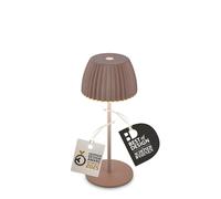 BRILONER - Riffle Mini lampe de table LED sans fil IP44 avec bord lumineux, 8,5 x 20 cm, tactile, batterie interchangeable, lampe de chevet sans fil, German Design Award Winner 2025, umbrasand