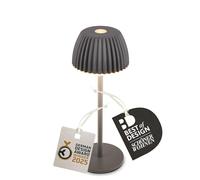BRILONER - Riffle Nano Lampe de table LED sans fil IP44 avec bord lumineux, 6 x 15,5 cm, variateur tactile, batterie remplaçable, lampe de chevet, lampe LED, lampe à batterie, design allemand Award