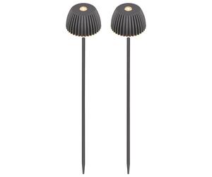 BRILONER - Riffle Nano lampe extérieur sans fil avec piquet 2 pièces, touch dimmer, fonction mémoire intégrée, ip44, batterie remplaçable, extérieur rechargeable, lampe balcon, 6x78.5 cm, anthracite