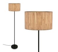 BRILONER - Lampadaire avec abat-jour en jonc de mer, interrupteur à pied, E27, max. 10W, Boho, aesthetic, Lampe de lecture, Lampe de salon, Lampe sur pied, Lampe décorative, 35 x 161 cm, Naturel