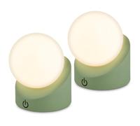 Briloner - Set de 2 Lampes de Table LED, IP54, Touch, Boule, Vert Tilleul