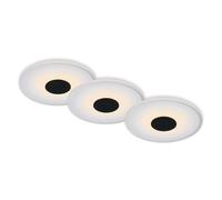 BRILONER - Set de 3 lampes LED encastrées au plafond, 650 lumens lampes encastrées led, spot LED encastré salle de bain, spot encastré salle de bain IP44, noir, 120x36 mm (DxH)