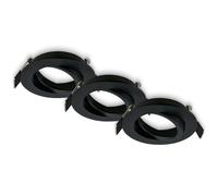 BRILONER - Set de 3 spots LED encastrables 230V plats, orientables, GU10, max. 7W, LED, spots de plafond, extra plat, 8 x 2,2 cm, noir