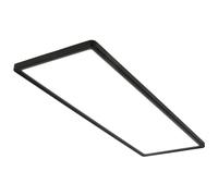 BRILONER - Plafonnier LED, Lampe LED, Luminaire Plafonnier, Plafonnier Chambre, Plafonnier Salon, Lampe Chambre, effet rétroéclairé, lumière blanc neutre, 3.000 lumens, noir, 580x200x30mm (LxlxH)