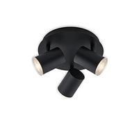 BRILONER - Spot de plafond, applique de salle de bains, lampe de salle de bains, plafonnier orientable, 3x LED/GU10, IP44, noir, 210x112mm (DxH)