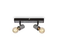 BRILONER - Spot de plafond, lampe de plafond orientable, plafonnier, 2x E27 douille, Silver-Crafted, 300x50x110 mm