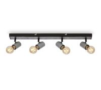 BRILONER - Spot de plafond, plafonnier orientable, plafonnier, 4x E27 douille, Silver-Crafted, 630x50x110 mm