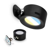 BRILONER Sticklights - Lampe murale sans électricité ni perçage avec batterie, tactile, dimmable, CCT, fixation magnétique amovible, applique murale sans fil, 9x7,5x4 cm, noir