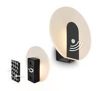 BRILONER Sticklights - Lampe murale sans électricité ni perçage avec détecteur de mouvement, batterie, fixation magnétique amovible, sans fil, 15x3,7x14,7 cm, noir