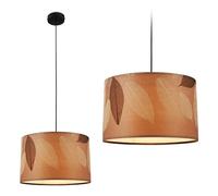 BRILONER - Suspension avec décor de feuilles, douille E27, max. 10 W, Boho, aesthetic, Lampe à suspendre, Lampe à suspendre table à manger, Lampe de salon, 35 x 128 cm (LxH), Café