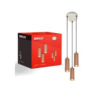 BRILONER Suspension LED (Rond-point à trois branches, gris chaud/café)