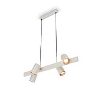 BRILONER - Suspension luminaire, orientable, 4x GU10 douille, plafonnier, suspension d'éclairage intérieur, suspension luminaire chambre, suspension cuisine, 80x24,9x120 cm, gris clair-coffee