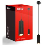Briloner - Suspension Luminaire Réglable Hauteur GU10 Noir 120 cm | Suspension D'Éclairage Intérieur Cuisine Chambre Salon Lampe Suspendue Table À Manger Éclairage De Plafond
