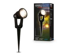 BRILONER - Système Connect to Shine 12V, spot LED avec piquet de terre, kit extension, IP65, lumière blanc chaud, éclairage de jardin, 22,5x6x5,5 cm, noir