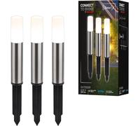 BRILONER - Système de jardin Connect to Shine 12V, jeu de 3 rallonges de 2 m, kit d'extension, IP67 contre l'immersion temporaire, connexion par fiche, 2 m, noir