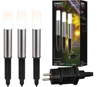 BRILONER - Système de jardin Connect to Shine 12V, jeu de 3 rallonges de 2 m, kit d'extension, IP67 contre l'immersion temporaire, connexion par fiche, 2 m, noir